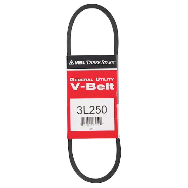 Mbl Mitsuboshi FHP General Utility V-Belt 0.38 in. W X 25 in. L For Fractional Horsepower Motors 3L250A - main